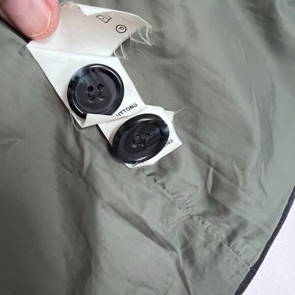 M0851 Womens Waxed Cotton Short Trench Rain Jacket Black Size 6 Classy Outerwear - Picture 5 of 16